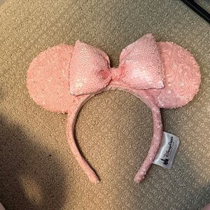 Disney Millennial Pink Sequin Minnie Mouse Headband